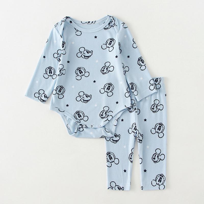 Spring Summer Newborn Clothes Outfits Cute Printed Bodysuit + Leggings Cotton Infant Boy Clothing