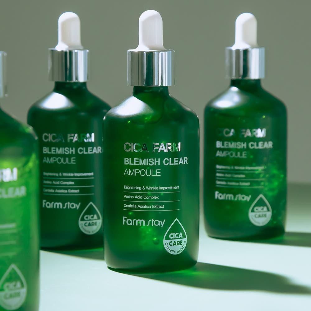 Farmstay Cica Farm Blemish Clear Ampoule Soothing Brightening 100ml