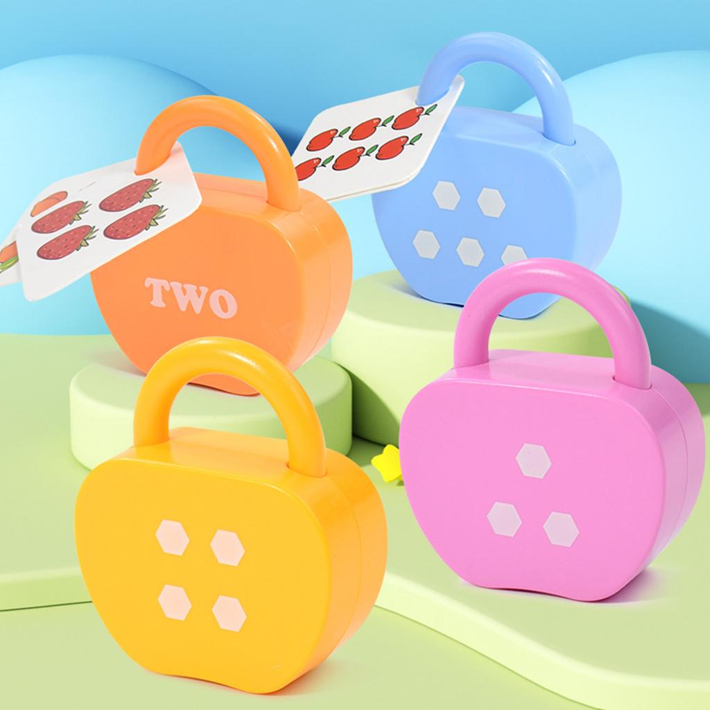 Montessori Counting Game for Preschool Children Fruit Animal Learning Hand Game Number Matching Toy Set for Kids