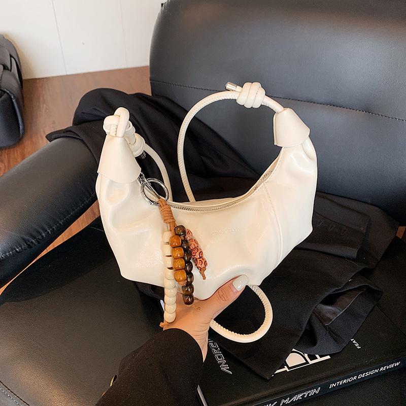 Commuter Dumpling Bag Women's 2025 Autumn New Trendy Fashion Shoulder Bag Pleated Slack Messenger Bag