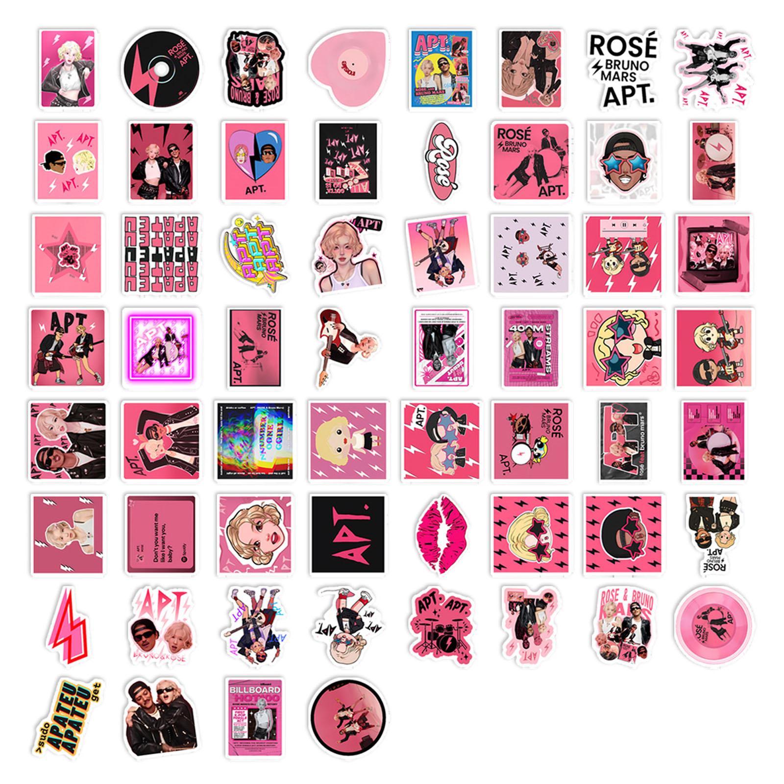 

60pc Song Stickers, American Sweet And Cool Girl Creative Stickers One Size