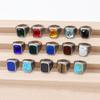 Herren Hochwertige 316L Edelstahl Vielfalt Onyx Ringe Modetrend Schmuck