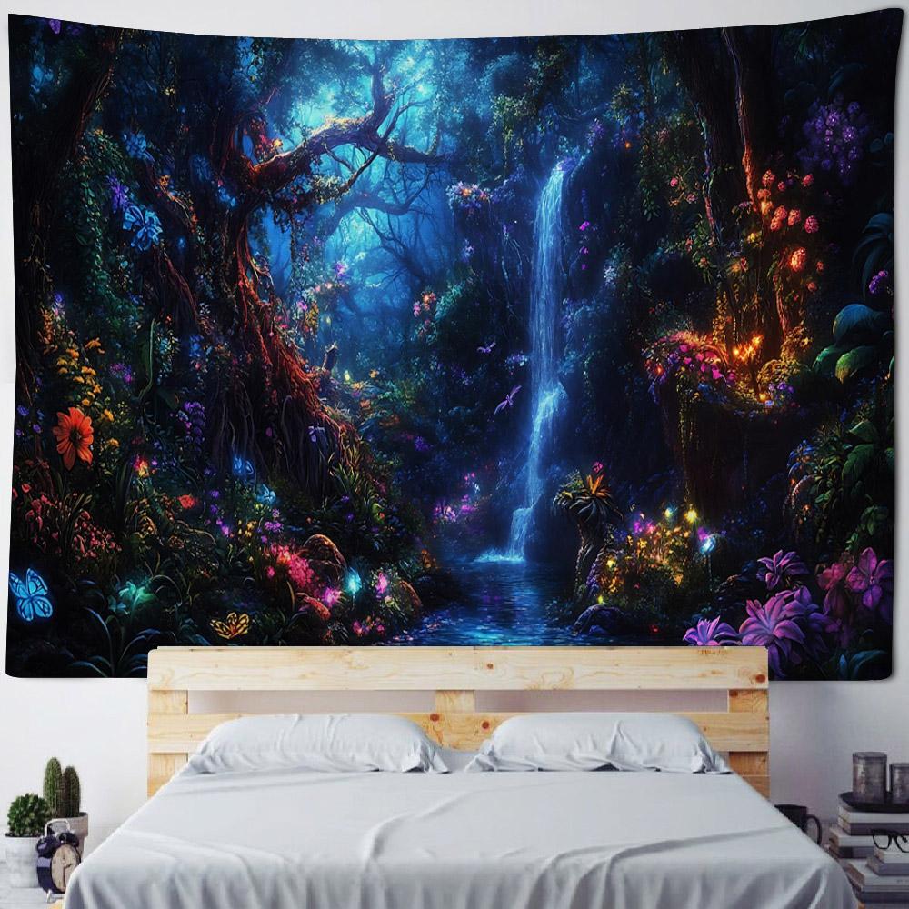 Fairy Tale Forest Tapestry Home Wall Decoration Kawaii Hippie Fantasy Room Art Decoration Background Blanket Bed Sheet