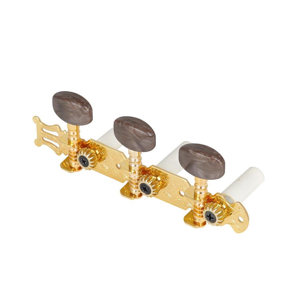 Agate Head Classical Guitar Tuning Pegs - Open-Type, Three-In-Line