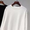 New Autumn and Winter Loose Irregular Slit Mid-length Bottoming Long-sleeved Solid Color T-shirt for Women