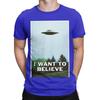 Chci věřit Původní UFO Plakát Vtipný Grafický 100% Bavlna Tričko UFO Trička Topy Pro Unisex
