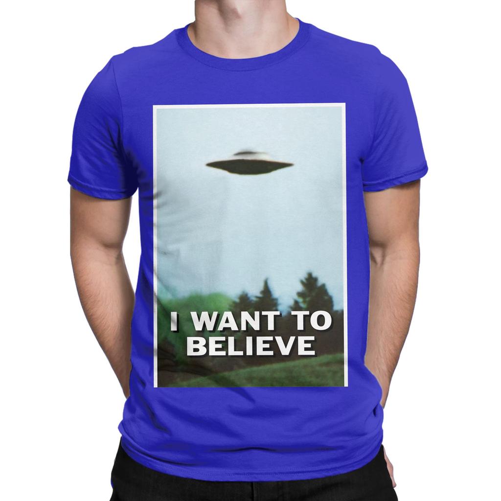 Chci věřit Původní UFO Plakát Vtipný Grafický 100% Bavlna Tričko UFO Trička Topy Pro Unisex