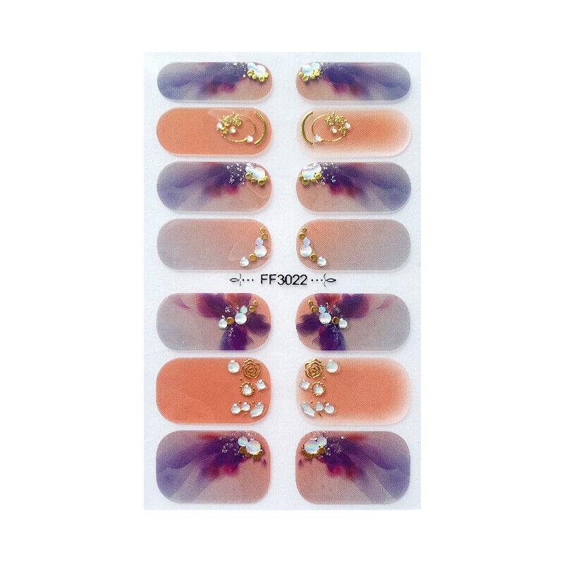 3D Butterfly Nail Sticker Full Wraps Foils Waterproof Nail Polish Decals DIY AU