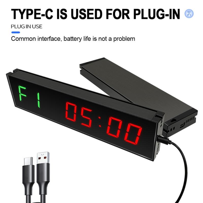 Home Stopwatch Count Down/Up, Workout Timer Interval Clock, LED Interval Timer