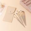 13-Piece Gilded Makeup Brush Set: Soft Hair Eye & Eyeshadow Brushes