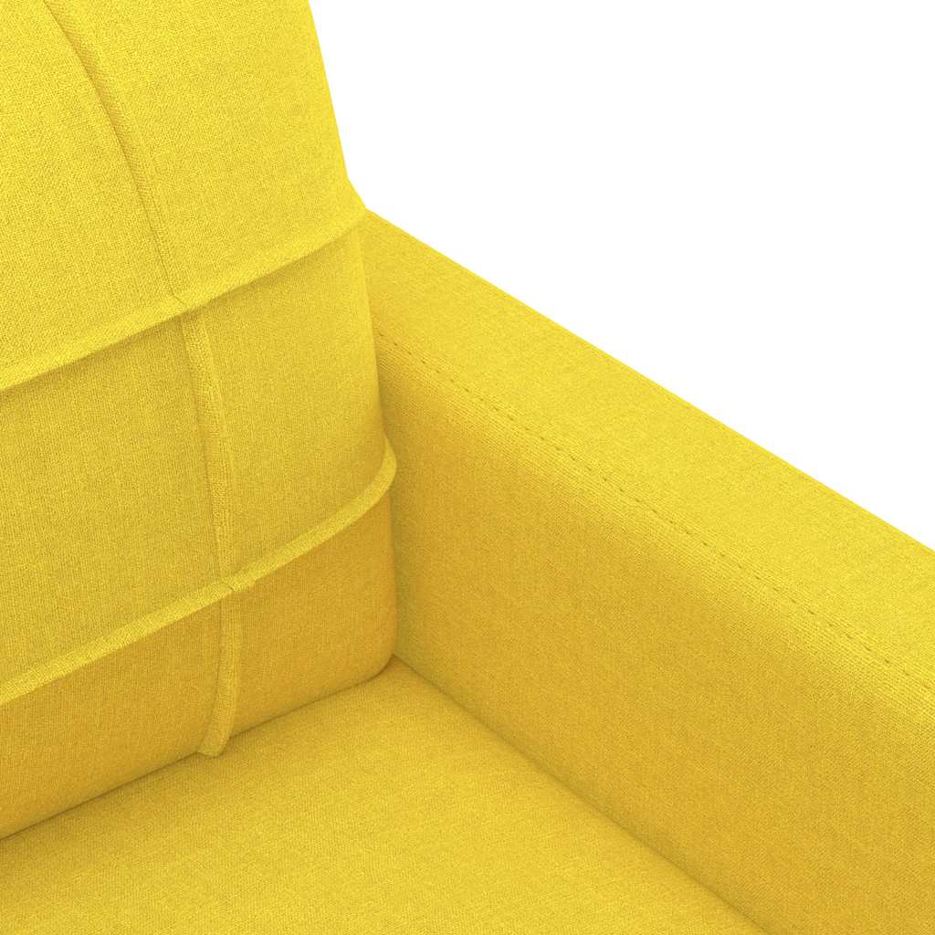 Vidaxl 2-Seater Sofa, Light Yellow, 120 Cm, Upholstered In Fabric