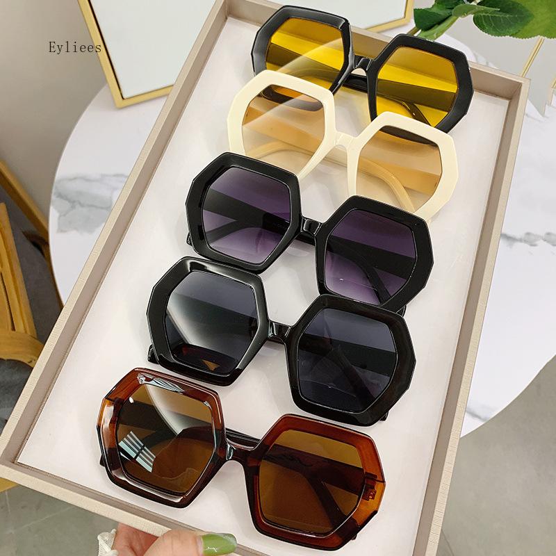 Retro Polygon Sunglasses - Large Frame Personalized Irregular Simple Fashion For Outdoor Travel And Street Photography Eyewear