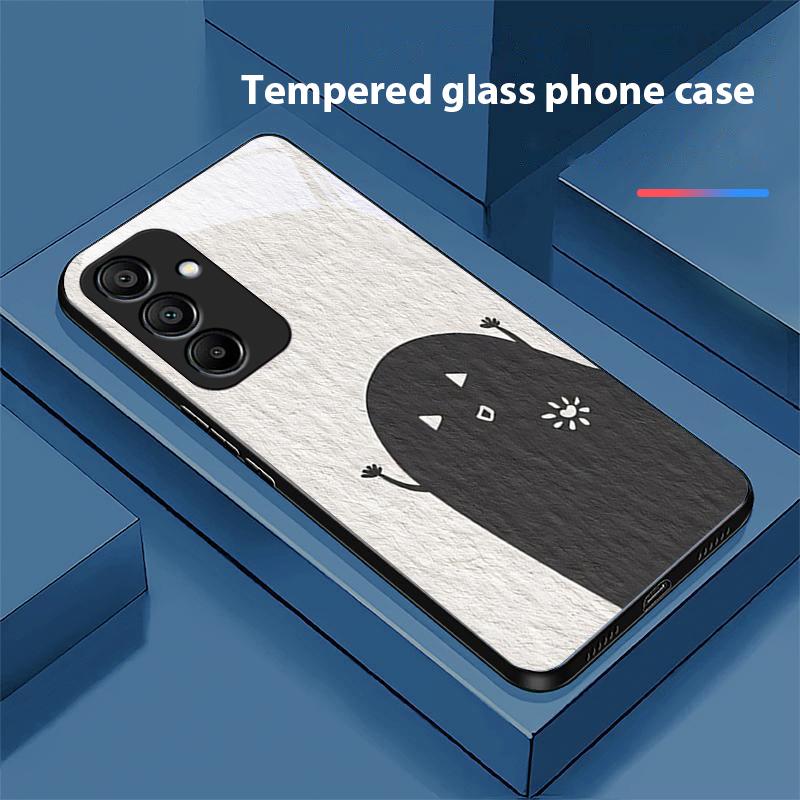 

Love Black And White For Samsung Galaxy A15 5G 54 4G 51 50 24 35 90 71 12 51 53 52S 80 22 34 Black Tempered Glass Phone Case For Samsung A34 5G