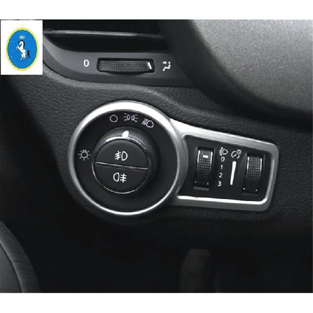Auto Front Scheinwerfer Lampe Schalter Knopf Abdeckung Zierleiste Passend für Jeep Compass Linkslenker 2017 - ABS Innenraum Zubehör