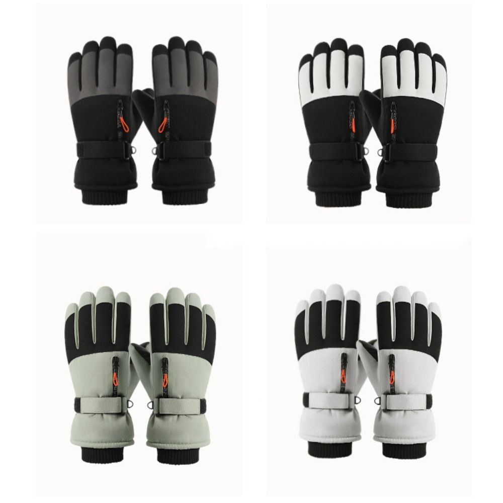 Touch Screen Plush Winter Warm Gloves Waterproof Motorcycle Cycling Gloves  For Women Man