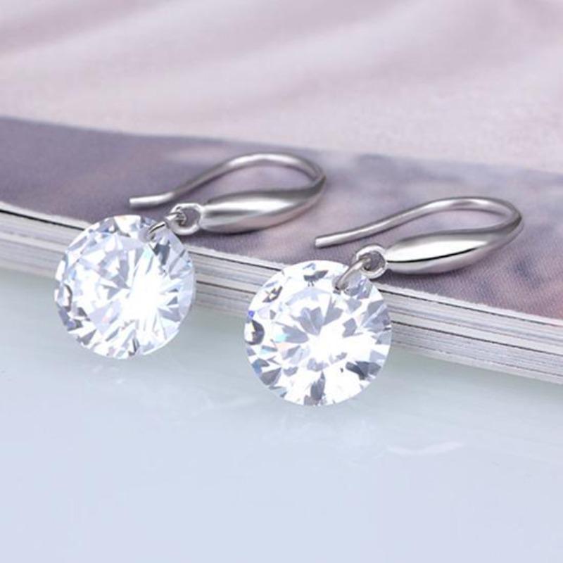 Diamantohrringe, Lange Ohrringe aus hochwertigem Zirkon, Damenohrringe