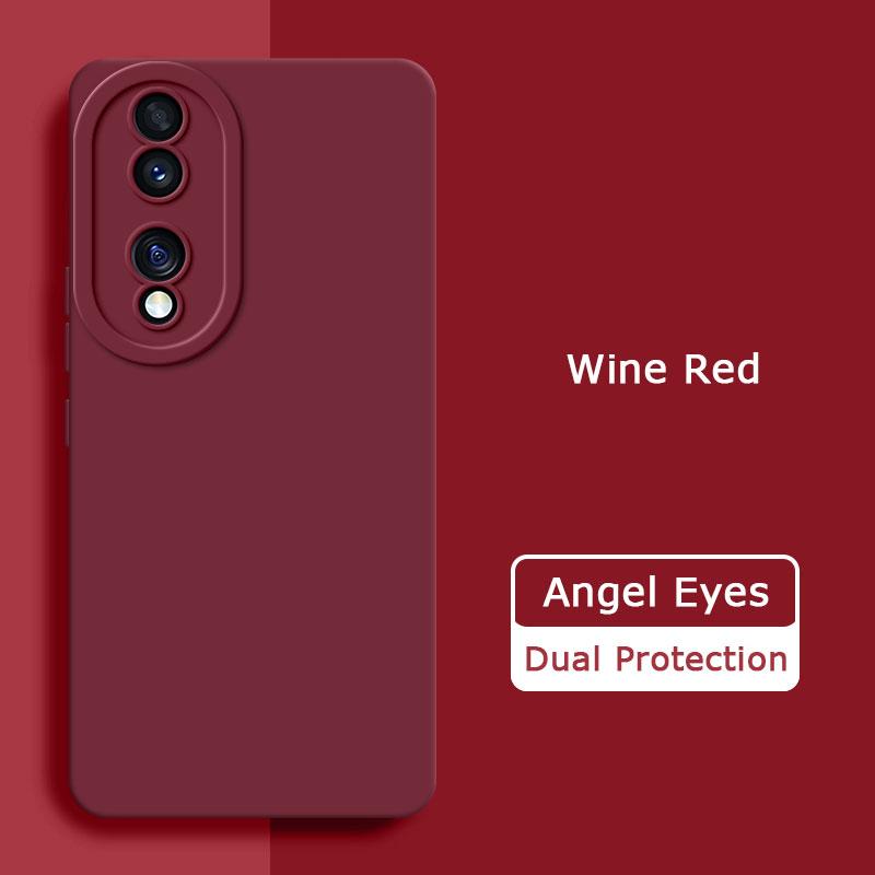 Angel Eyes Square Liquid Silicone Phone Case for Honor 70 Pro Plus 360 Protective Soft Shockproof Cover Honor70 70Pro Luxury Bag
