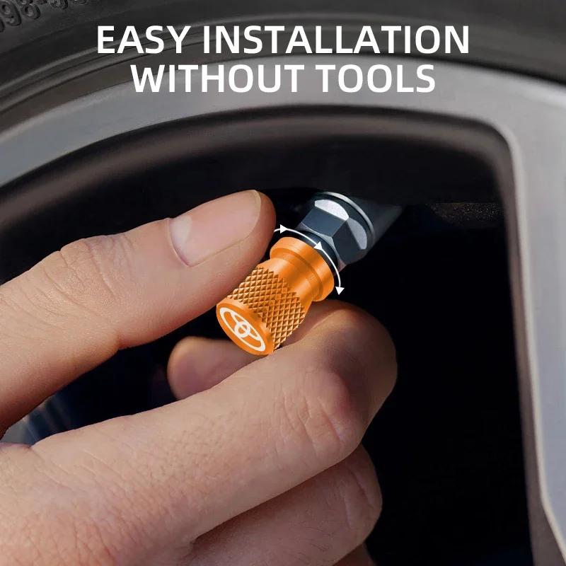 3 style Car Wheel Tire Valve Caps Tyre Rim Stem Covers For Toyota Auto Accessories