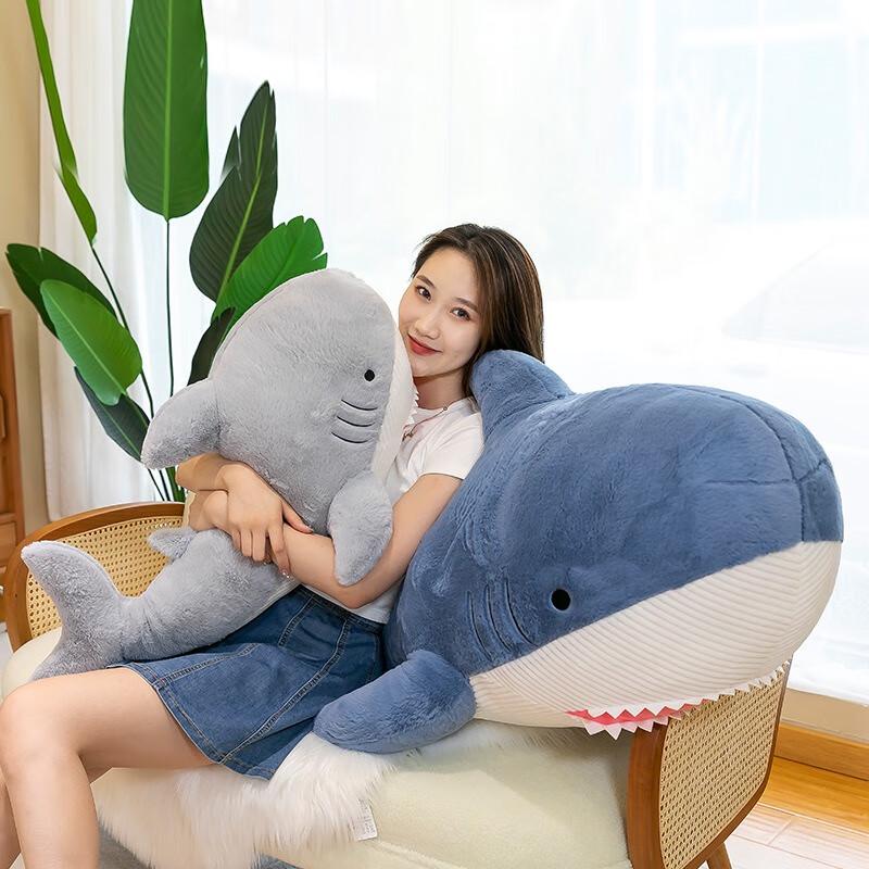 Rabbit Fur Shark Plush Toy Pillow