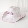 Women's Fedora with Shiny Star and Butterfly LOVE Design, Adjustable for Sun Protection
