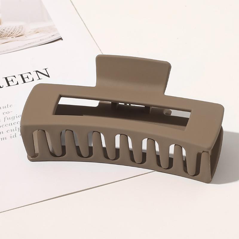 1Pc Big Size 10.5cm Rectangle Matte Hairpin Crab Vintage Hair Claws Trendy Hair Clip Hair Accessories For Women With Thick Hair
