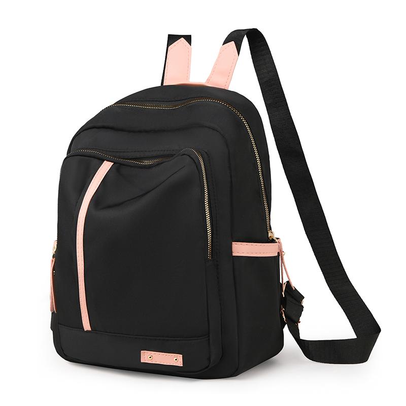 Women's backpack, large capacity, adjustable shoulder straps, zipper closure, casual university style, school backpack
