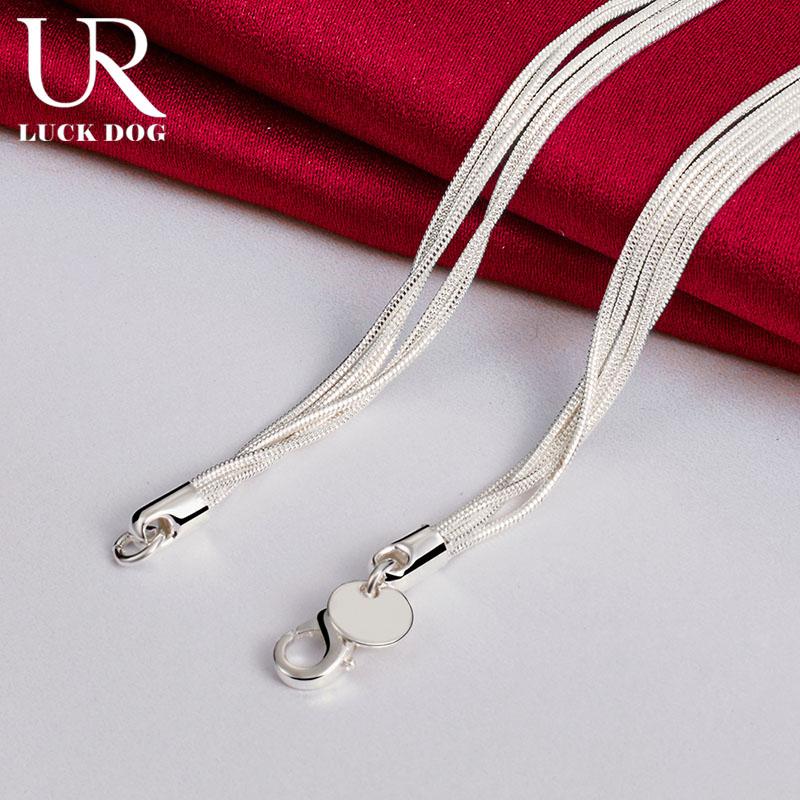 Collier étoile de mer en argent sterling 925 avec cinq chaînes serpent, bijou de mariage tendance