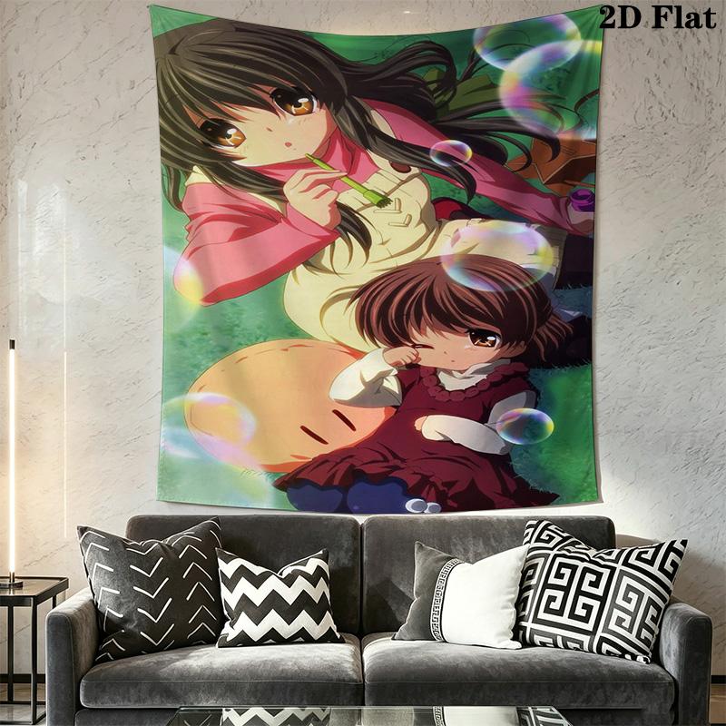 Clannad Mother Daughter Hands Tapestry Fashion Print Background Cloth Wall Decoration Background Cloth Atmospheric Background Cloth