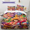 Pirates Anime Art Pattern Bedding Set Quilt Cover Pillowcase Home Decor Gift (1 * duvet cover + 2 * pillowcase, without core)