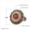Ring Agate Red Resin Crystal Beads Round Multicolor