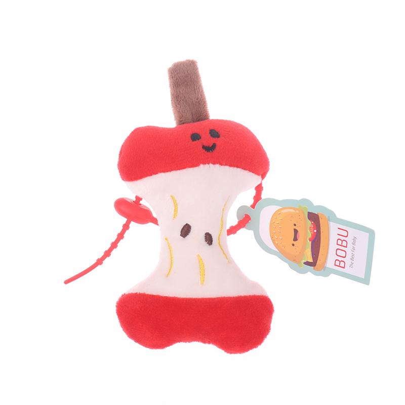 1Pc Plush Cartoon Bone Key Chain For Women Cool Cute Creative Funny Apple Core Fashion Pendant Key Ring Accessories Gift