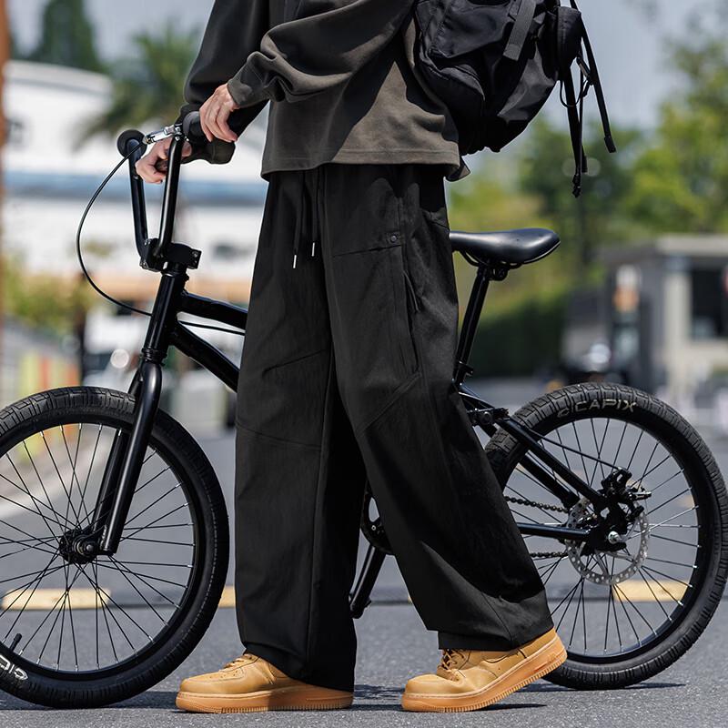 Wassup Sohot Men's Casual Loose Straight-Leg Workwear Pants