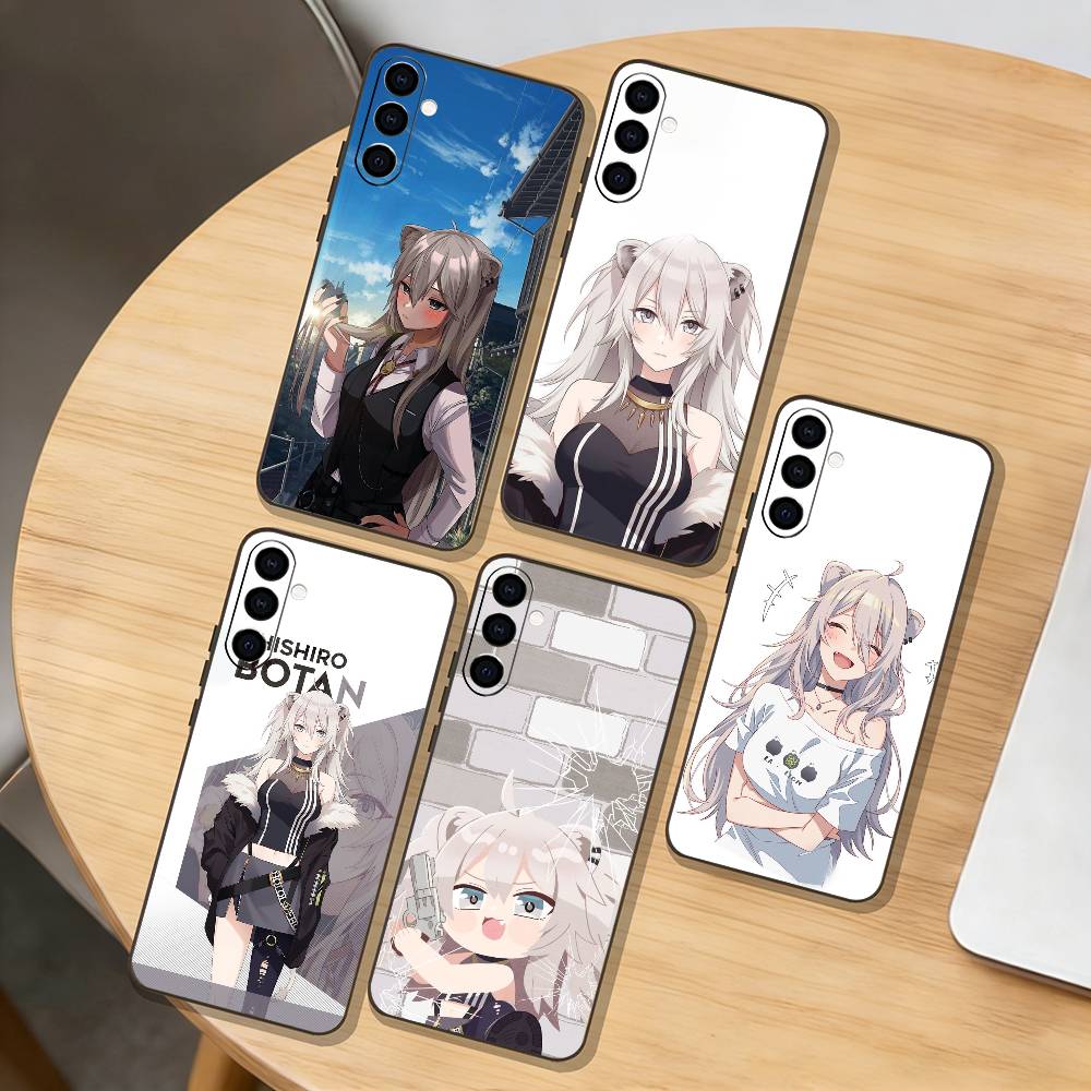 S-Shishiro Botan Phone Case For Samsung Galaxy A73,A72,A71,A70,A53,A52,A51,Others Soft Black Cover