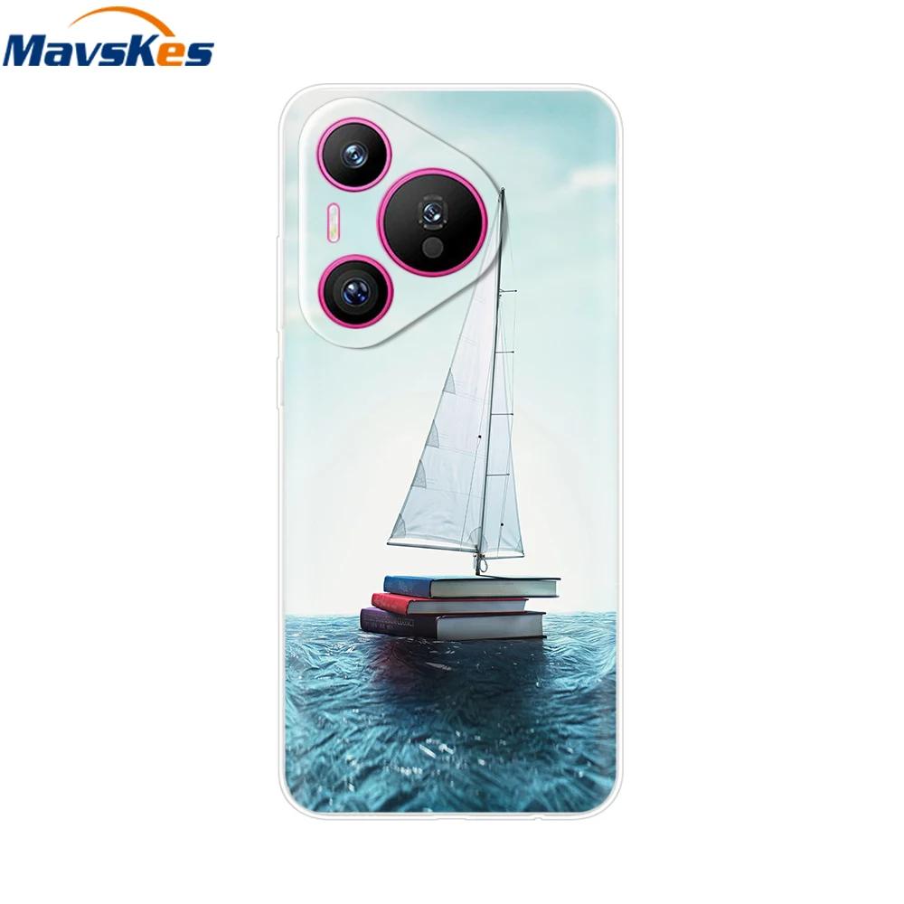 For Huawei Pura 70 Case Cute Cartoon Painted Cover Clear TPU Phone Cases For Huawei Pura 70 Pro+ Plus Pure70 70Pro Soft Fundas