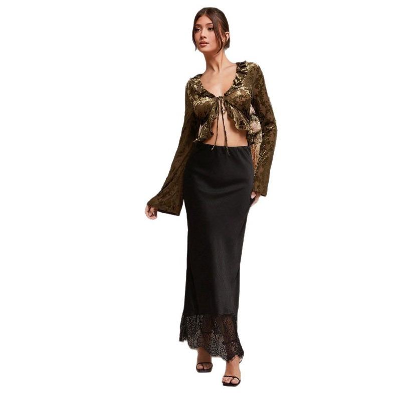 Women's Skirt Lace Splicing High Class Sense