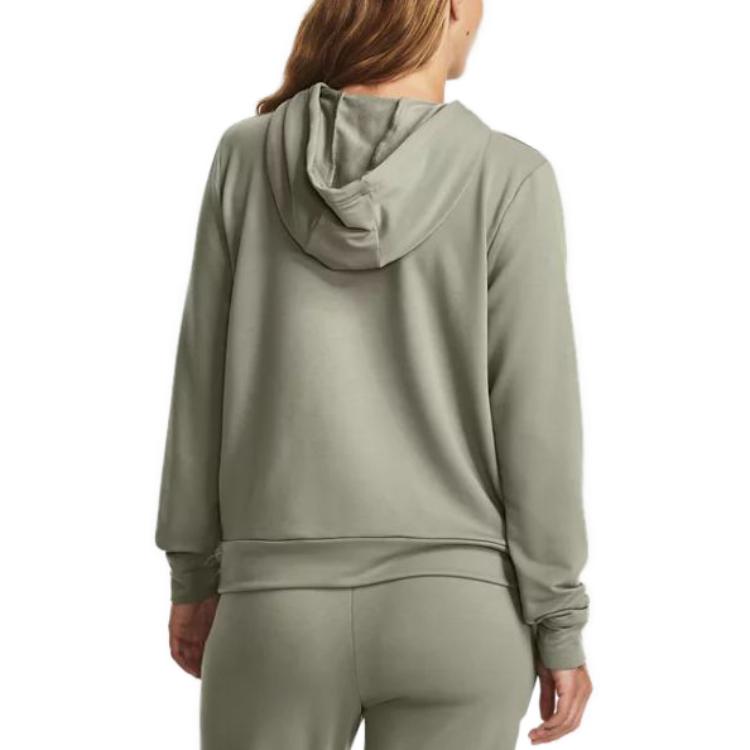 Under Armour Lettered Hooded Long Sleeve Sweatshirt Women sweatshirt Green 1379610-504