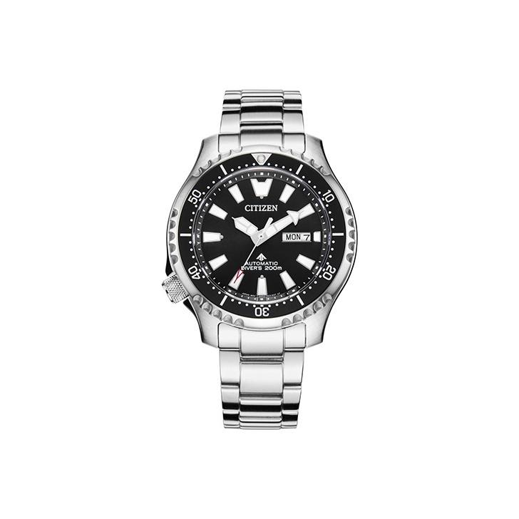 Citizen Orologio da polso da uomo/donna Ecology Drive Collection, movimento meccanico, cinturino in acciaio inossidabile, quadrante nera NY0130-83E