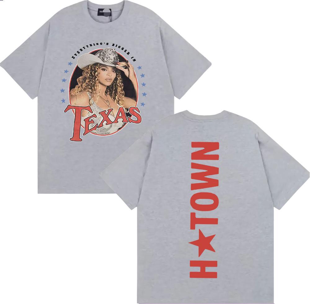 Cowboy Carter Beyonce Music Tour 2025 Graphic T-shirts Harajuku Hip Hop Retro T Shirts Men Women Summer Tops 100% Cotton T-shirt
