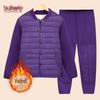 YUZHAOLIN Women's Plus Size Thickened Plush Thermal Cardigan Set