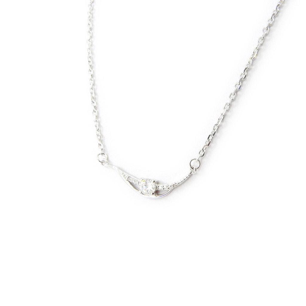 Les Trésors De Lily [I1153] - Silver Necklace 'Scarlett' Silver White (rhodium-plated) - 20x5 Mm