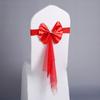 1Pcs Multi Color Chair Bandage Bowknot with Elastic Band Chair Sash Decoration Bow Knot Tie Wedding Chair Ribbon