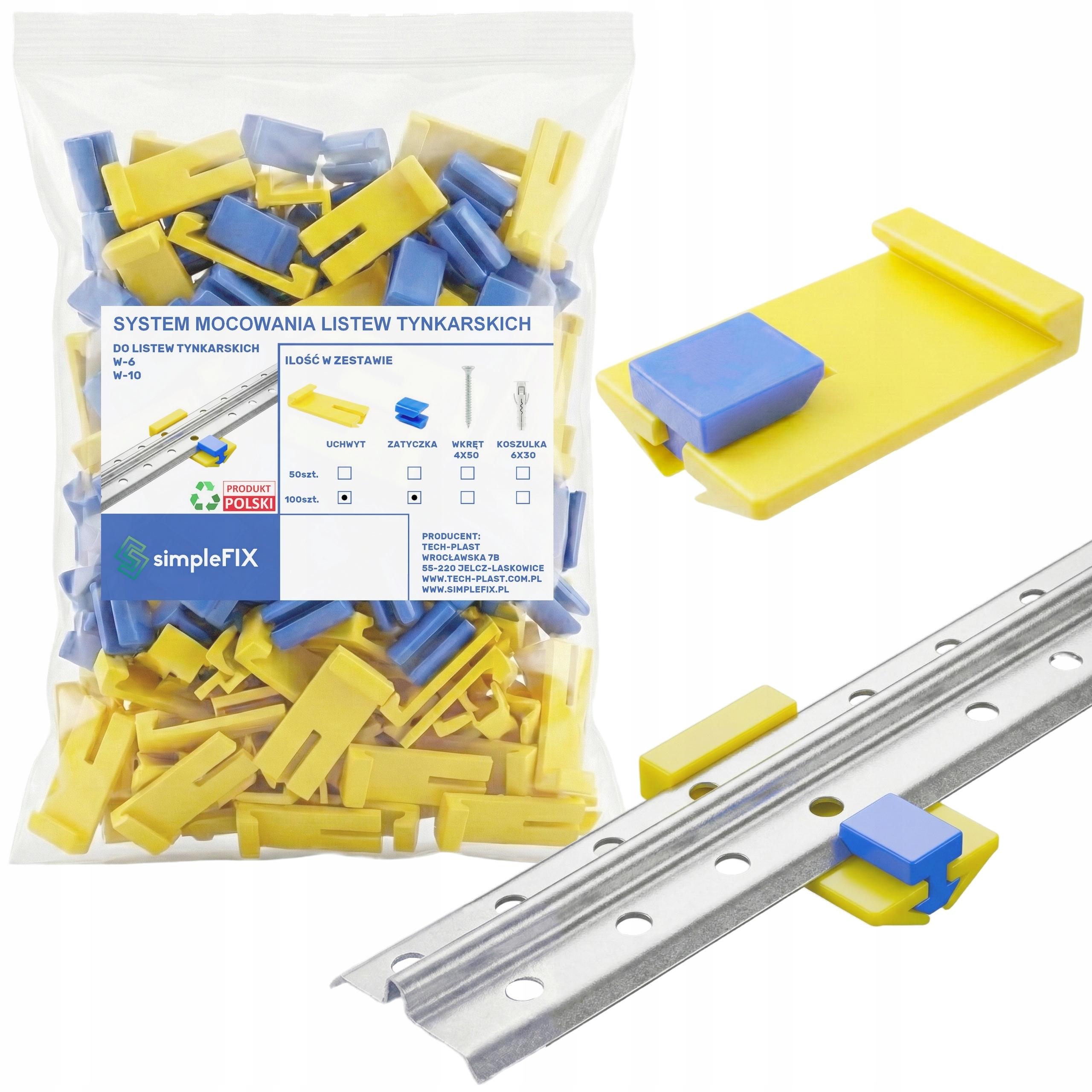 Bevestigingssysteem Voor Gipsplaten, Complete Set Van 50 Houders En Schroeven