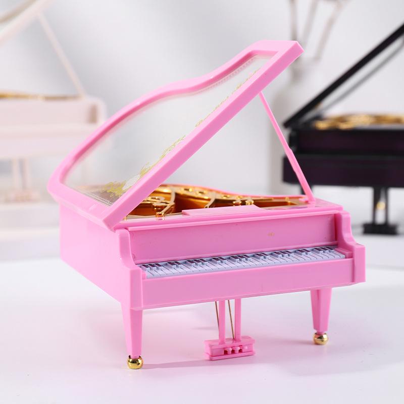 Creative Piano Music Box Ornament for Home Decoration and Children's Gifts - Customizable Music Store Logo
