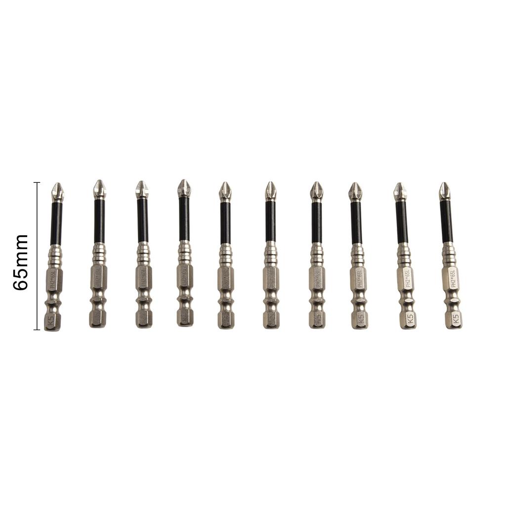 Screw Driver Bit Pack of 10 with Magnetism and High Strength Alloy Steel