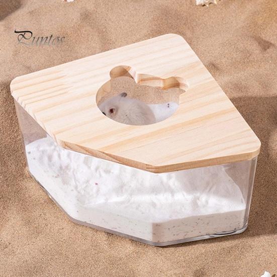 Hamster-Badezimmer, transparenter Hamster-Sandkasten, abnehmbarer Kleintier-Sandbad-Behälter, kleines Haustier