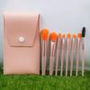 Zestaw 8 pędzli do makijażu, przenośny, w etui.