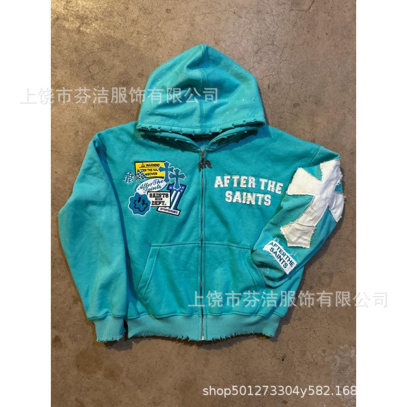 Popular American street hot-selling hoodie casual sweater letter printed jacket trend