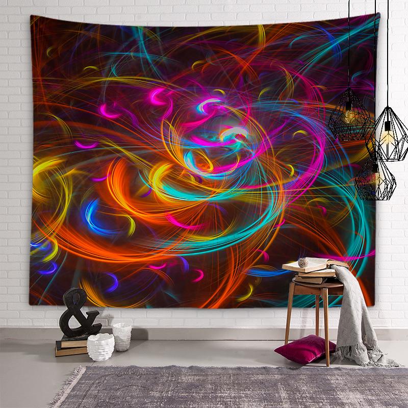 

Психоделическая Геометрия, индивидуальный гобелен, хиппи, гобелен в стиле бохо, настенный художественный декор, гостиная, спальня, домашний декор, гобелен 100X75CM