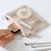 Mesh Storage Bag with Zipper Lightweight Breathable Makeup Bag Double Layer Large Capacity Storage Pouch for Travel And Business Trips