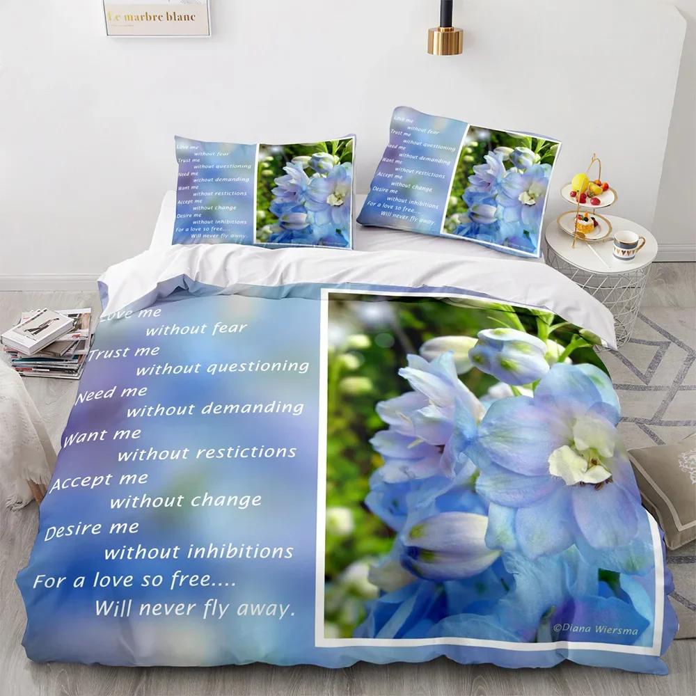 Couple Lovers Gift Duvet Cover Set Love Comforter Cover Valentine's Day Bedding Set Queen King Size 2/3pcs Polyester Quilt Cover
